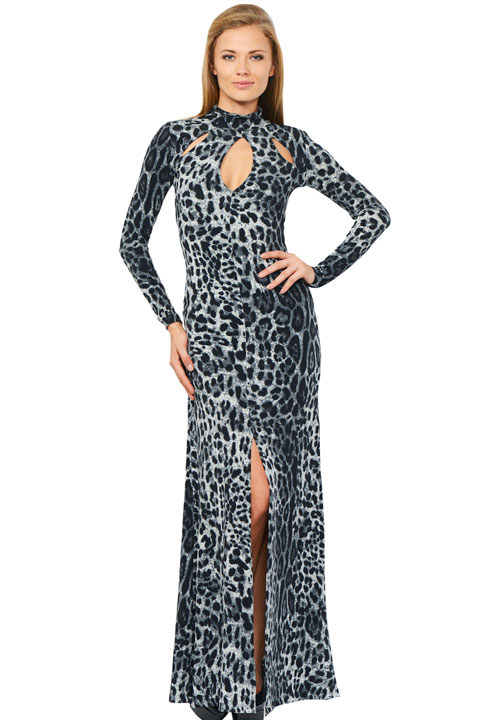 Фото товара 6264, длинное леопардовое платье